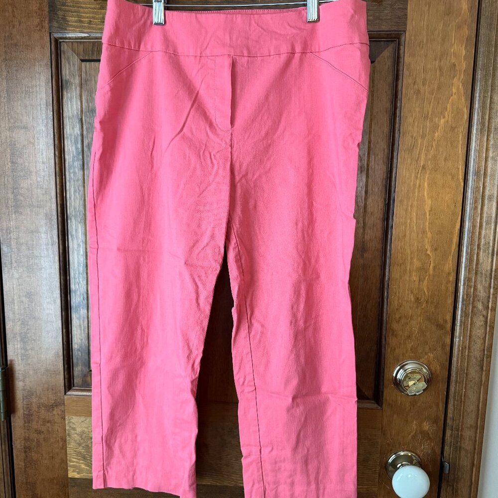 Zac & Rachel Salmon Pull-On Cropped Pants Size 12